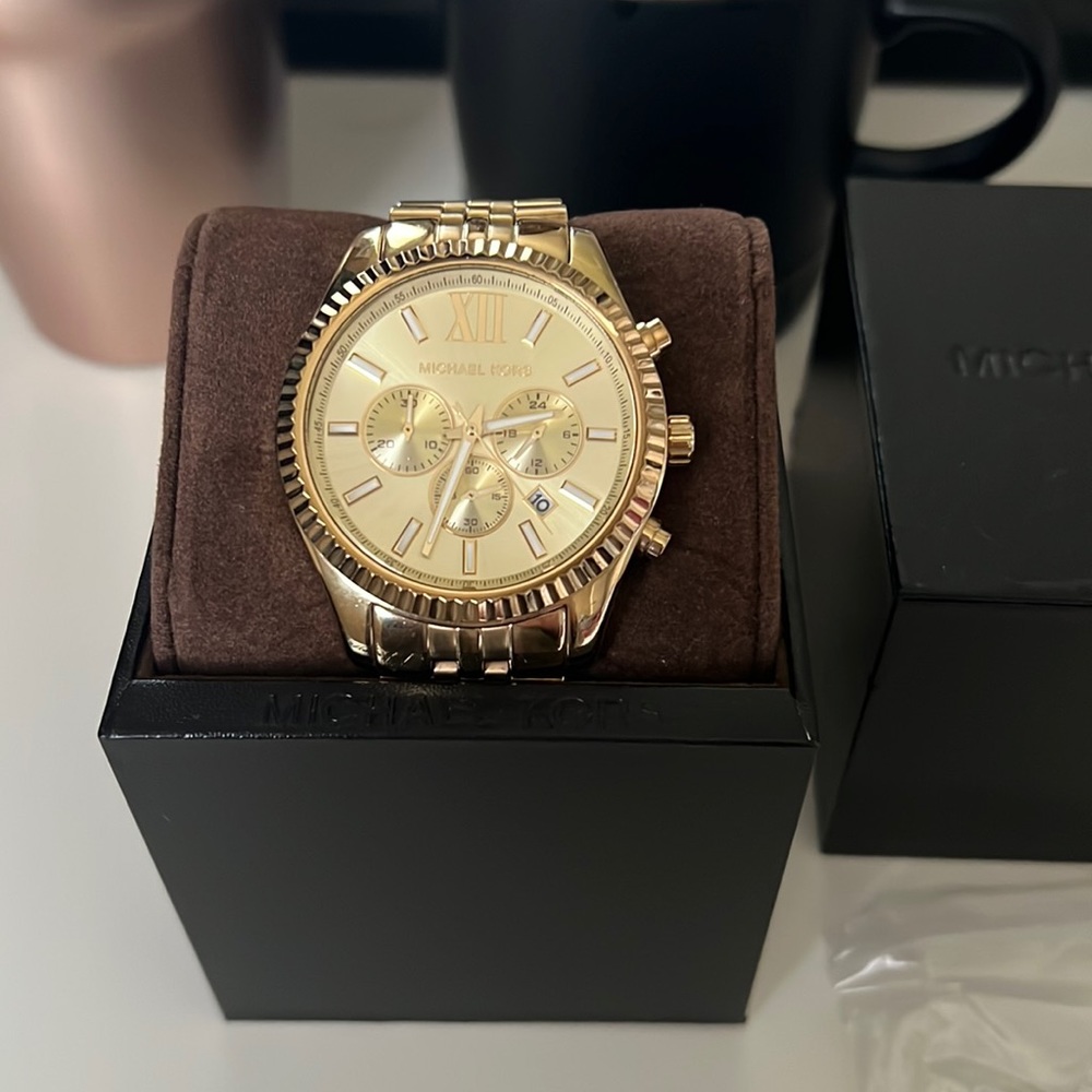 Michael Kors gold watch in like new condition